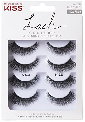 KISS Lash Couture Künstliche Wimpern Faux Mink Collection mit Kleber 96750-Twilight