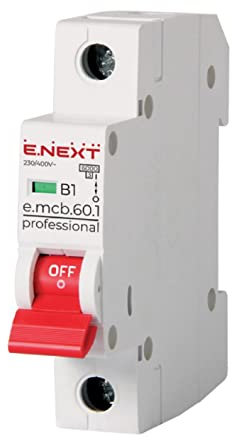 Leitungsschutzschalter B 1A LS-Schalter MCB Sicherungsautomat 1-Polig B1A E.Next, Grau