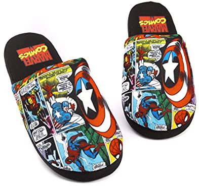 Marvel Avengers Pantoufles Bande dessinée Slip Slip on House Chaussures Mocassin 43-44 EU