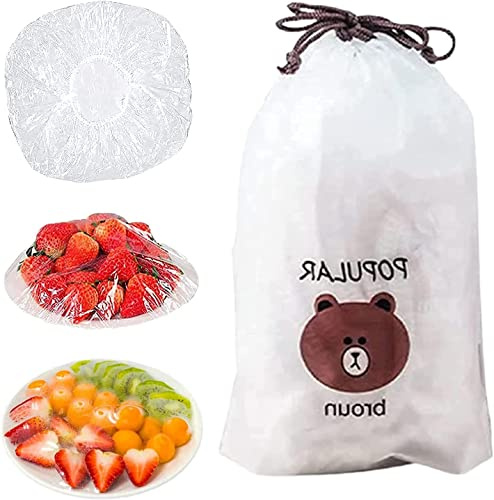 Fresh Keeping Bags,Reusable Elastic Food Storage Covers, Plastic Bowl Covers with Elastic Edging Stretch Plastic Wrap Bowl Covers (200Pcs)