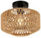 YIKEGE LICHT Vintage Boho Rattan Lampe Deckenleuchte Hängelampe - Rustikal Deckenlampe Korb Lampenschirm Badezimmerlampe Badlampe Wandlampe - E27 Industrielle Deckenleuchten für Küche Schlafzimmer