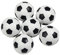 Cunlvyyds Mini Footballs Plastic Ball Table Top Soccer Game Replacement 6Pcsballs