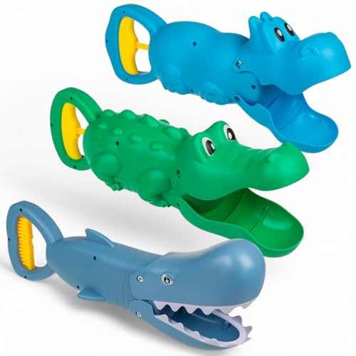 MIJOMA Pinza per sabbia per bambini – Escavatore manuale per sabbiera e spiaggia – Design animale – Giocattolo da spiaggia & giocattolo acquatico per bambini a partire dai 3 anni – Giocattolo di