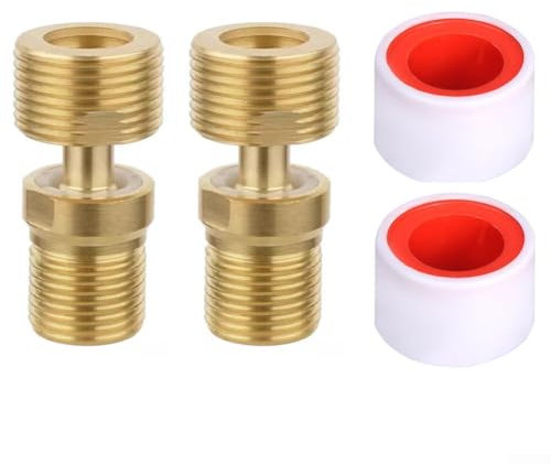 Adattatore per rubinetto doccia, valvola ad angolo, struttura in ottone resistente, multi-angolo, regolabile, connettore per montaggio a parete per bagno, camper (2 pezzi)