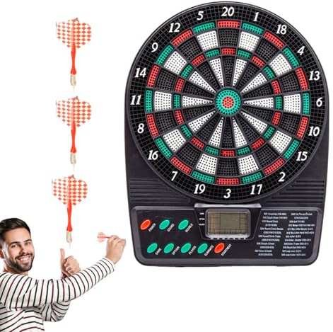 Tabellone segnapunti elettronico per freccette, display LCD, di punteggio digitale automatico, bersaglio elettronico con funzioni intelligenti per serate di gioco, installazione bar