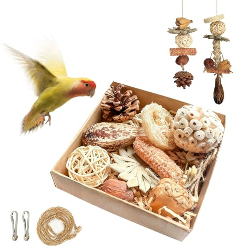 Celblisora Giocattolo per pappagalli,Giocattolo per Uccelli per calopsitte,Giocattolo per Distruggere per Uccelli,Giocattolo per inseparabili e parrocchetti,Accessori per Gabbie per Piccoli Uccelli