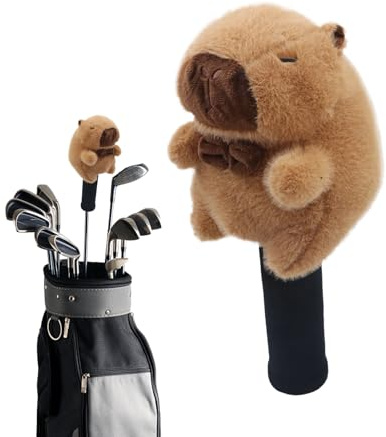 Fairway golfklubbsöverdrag i trä – plyschdjur klubbhuvudskydd 3 trä 5 | tecknad golf skyddande för järn hybridförare tillbehör presentset