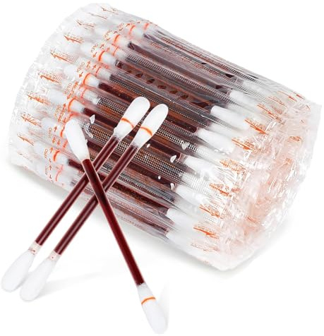100 Pcs Monouso Cotone Tampone Iodoforo, Cotone Stick Iodio, Tampone di Disinfezione Della Pelle con Iodoforo per la Casa Ospedaliera