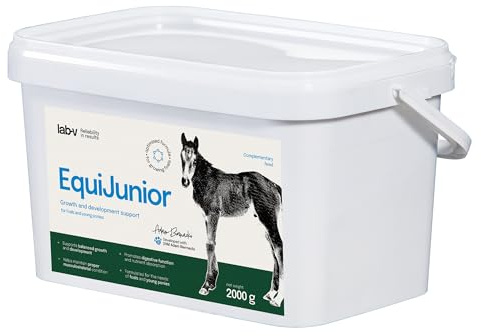 Lab-v EquiJunior 2 kg - Mangime complementare per puledri e cavalli giovani, miscela di vitamine e minerali per l'alimentazione quotidiana