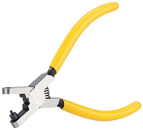 MMOBIEL Lochstanze Uhrenarmband Gürtel Loch Uhrenmacher Zange Werkzeug Lochzange mit gelbem Vinyl Griff