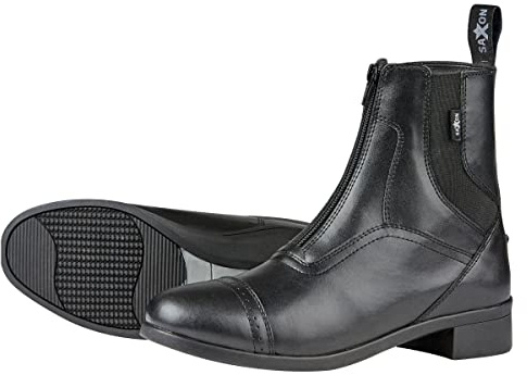 Saxon Syntovia Zip Paddock Boots, Black, Adults 9