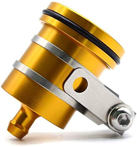 POFET Depósito de líquido de Embrague de Freno de Aluminio para Motocicleta, Copa de Aceite Delantera o Trasera para CBR 125R 150R 1000RR 1100R GROM MSX12 ect. - Amarillo