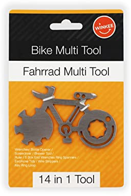 Winkee - Fahrrad Multitool | Das Universalwerkzeug in Fahrrad Optik | Mini Werkzeugset in einem Werkzeug | Praktisches Multitool Werkzeug für unterwegs | Geschenk zu Geburtstag, Oster, Weihnachten