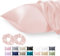 Seiwohl Satin Silk Pillowcases for Hair and Skin Coral Pillow cases 2 Pack with Hair Silk Scrunchies for women, Cooling Pillow cases with Envelope Closure, Standard Size 50x75 cm