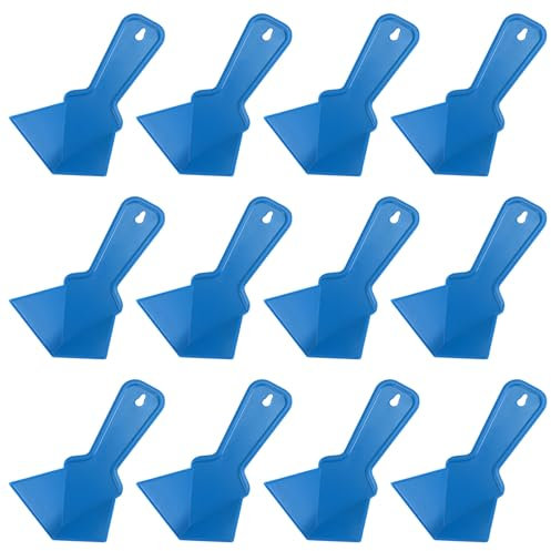 QUARKZMAN 12 Pezzi di Spatola Angolare Interna da 4 Pollici in Plastica per Angoli di Cartongesso, Ideale per Stuccare Carta da Parati, Colore Blu