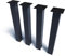 NWELD Tischfüsse Tischbeine Metall Schwarz | 4 Stück Tischfüße Tischgestell Metall 8 x 72 cm Tischkufen DIY - Tischbein Set - Tischfuß Loft, Industriestil für Couchtisch, Esstisch, Schreibtisch