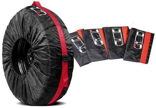 Auto-Ersatzreifenabdeckungen, 210D-Polyester-Ersatzreifenabdeckungen, Aufbewahrungstaschen Mit Griff, Passend Für 13–18 Zoll, Reifen, Aufbewahrungstaschen, 4er-Set (Durchmesser 66 cm/26 Zoll)