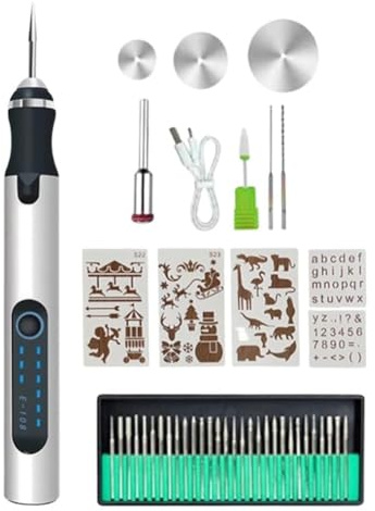 Kznifmk Penna per incisione, penna per incisione in metallo, legno, vetro e plastica, kit di penne per incisione professionale, strumento per incisione