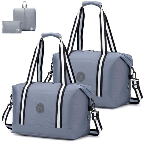 SPAHER 2X Sac de Voyage Cabine Avion Bagage Cabine 40x30x25 Eurowings Sac de Sport Weekend Maternité Piscine Femme Homme Imperméable 30L Bagage a Main avec Trousse de Maquillage