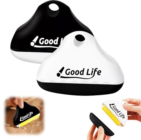 Dayinkes 2 bolas de rodillo reutilizables para pelusas de mascotas, rodillo adhesivo lavable portátil con cubierta, mini rodillo de pelusa para pelusas y ropa