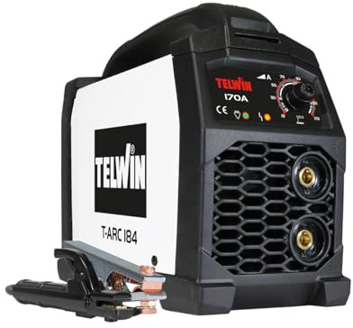 Telwin T-Arc 184 Soldadora Inverter 170A MMA de Electrodo – Máquina de Solda Portátil con Accesorios Incluidos, Compacta y Fácil de Usar para Trabajos de Mantenimiento y Proyectos de Bricolaje, 230V