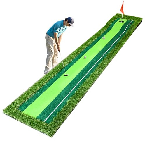 Alfombrilla de práctica de golf, velocidad verde realista, superficie sin arrugas para entrenamiento en interiores y exteriores, ideal para todos los niveles de habilidad