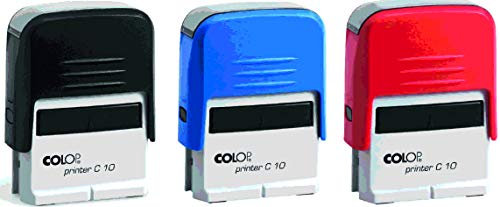 Stempel Printer Compact Pro 10 | mit individueller Textplatte/Logo | Textstempel Adressstempel Firmenstempel Namensstempel | 27 x 10 mm - 3 Zeilen