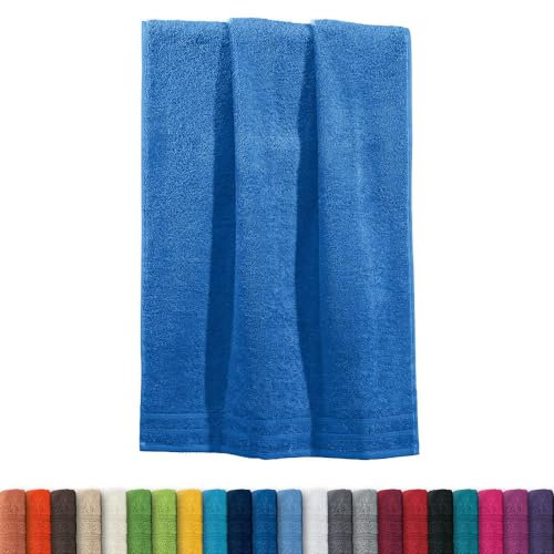 Erwin Müller Duschtuch Heidelberg 100% Baumwolle Royalblau Größe 70x140 cm - saugstark, gut trocknend, kompakt, leichte Qualität - ideal für Sport, Strand, Reisen (weitere Farben)