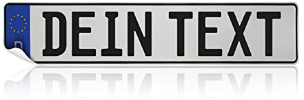 Finest Folia Registreringsskylt klistermärke önskad text dekoration klistermärke nummerskylt av folie personlig för att designa själv för bil halkfri bil motorcykel lastbil släpvagn (520 x 110 mm)