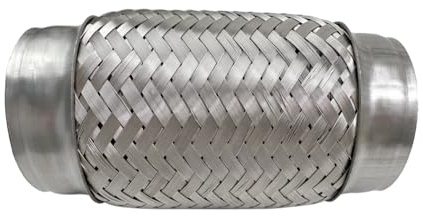 RCCT Tubo de escape flexible de acero inoxidable de 57 mm, tubo flexible de escape de 55 mm, tubo de escape universal de 2,25 pulgadas (150 mm de longitud, 57 mm)