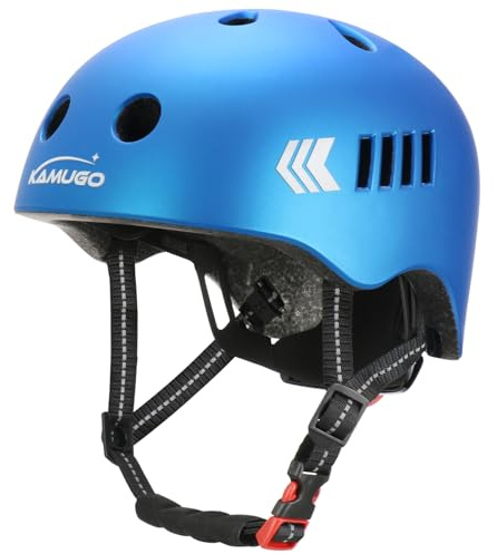 KAMUGO Toddler Helmet Kids Bike Helmet for Ages 2-8 Years Girls Boys,Child Adjustable Helmet Multi-Sport Bicycle Skateboard Skating Scooter Cycling Inline Skates (Blue)