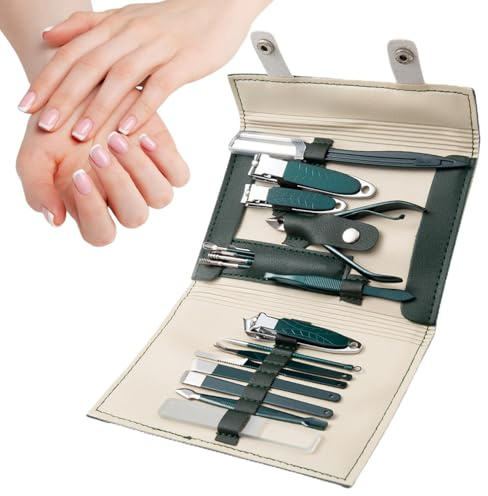 Nail Clipper Set, Toe Nail Clippers Set - Clippers de uñas de viaje profesionales,Herramientas de cuidado personal de acero inoxidable, recortador de uñas para hombres, mujeres