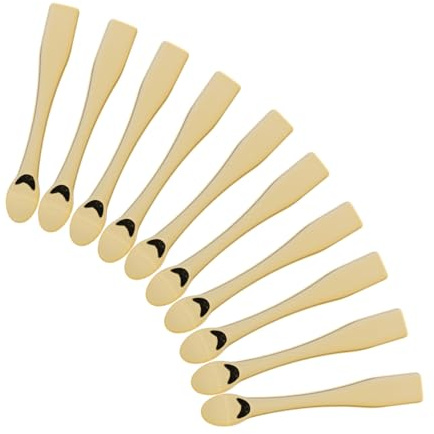 IWOWHERO 10 piezas Cucharas para Crema Facial Abs Cucharas Cosméticas para Aplicar Mascarilla y Crema de Ojos Herramientas Prácticas para Cuidado Piel Portátiles y Fáciles de Limpiar para