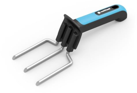 Cellfast Fourchette À Main Petite Fourche De Jardin Fourchette À Fleurs pour l'Aération du Sol La Plantation Le Désherbage pour Planter Et Transplanter Acier Inoxydable