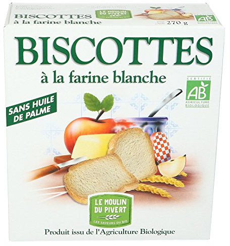 Le Moulin du Pivert Biscottes à la Farine Blanche BIO - 270 g - 1 pc