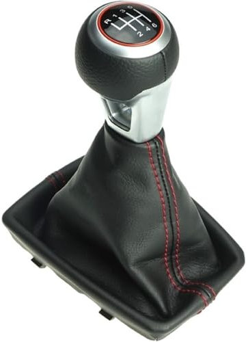 Telaio cuffia cambio pomello cambio compatibile per Audi A4 8E B6 B7 SLine 6 velocità cuciture rosse