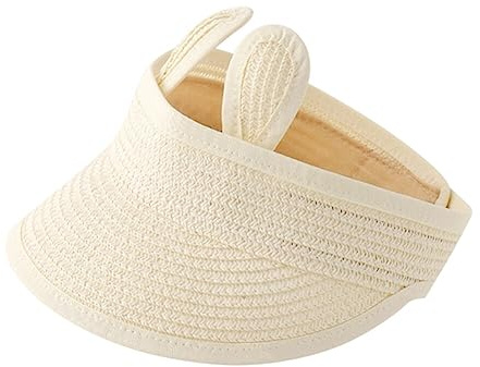 ISAKEN Baby Sonnenhut Strohhut Kinder UV-Schutz Sonnenhüte Mädchen Jungen Outdoor Sonnenblende Sonnenschild Hüte Strand Tennis Sonne Visier Cap für 6-36 Monate