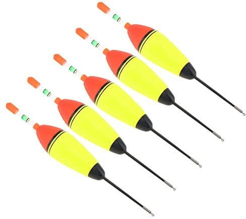 OriGlam Lot de 5 flotteurs de pêche en mousse EVA, pour mer, brochet, perche, carpe, bar (20 g)