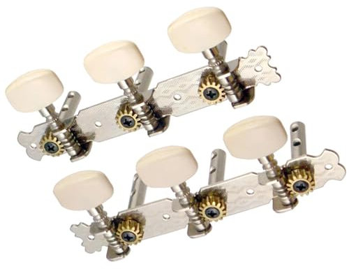 Strings Tuning Pegs Mechaniken Für Gitarre Ein Satz mit 4 Teilen für 2R 2L Ukulelensaiten, Wirbel, Stimmköpfe und verchromtes Zubehör