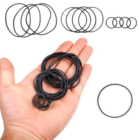 Gummibänder Schwarz 400 Stücke Haushaltsgummis Verschiedene Größen 20/38/50 mm Gummi Bänder für Haushalt,Stifte, Katapulte, Rechnungen, Bankpapier, Bürobedarf