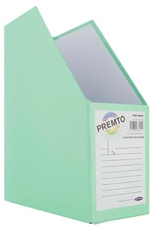 Magazine File Organiser Office School Desk Newspaper Document Storage Box Stand (Mint Magic)