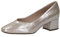 CAPRICE Damen Pumps aus Leder Kleiner Absatz, Beige (Taupe Metallic), 38 EU