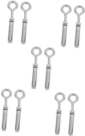 iplusmile 10piezas De Expansión Inoxidable Anillo Para Anclajes Pared De Hormigón Soporte Para Interior y Exterior