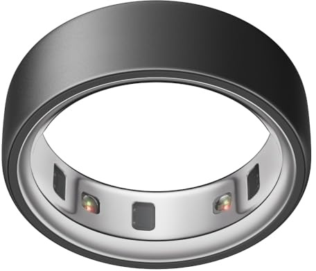 Oura Ring 4 – Stealth – storlek 6 – smart ring | Prova ut storleken med ett storlekskit för Oura Ring 4 | Registrera sömn – puls – kondition – upp till 8 dagars batteritid