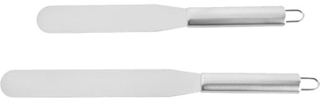Angle Palette Stainless Steel, Pack of 2 Silver Cake Spatulas, Various Sizes of Cake Knives, Made of Stainless Steel, Angle Palette Cake for Cakes, Baking, Spreading and Decorating Cakes