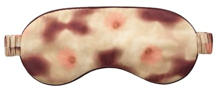 LILYSILK 100% Seide Floral Augenmaske in Liberty Fabric Soft Pure Silk Sleep Blindfold Light Block Travel,Daffodil Dream