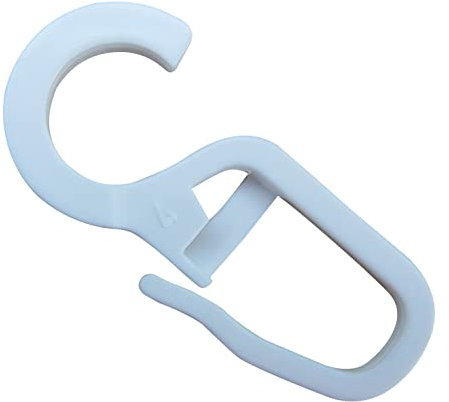 rewagi - Hochwertige Überklipshaken, Faltenlegehaken, Gardinenhaken mit 10 mm Öse - Farbe: weiß - 50, 100, 150, 200 Stück (100 Stück)