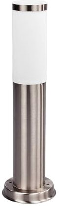 Lindby Luminaire extérieur Kristof (Moderne) en Gris Inox (1 lampe,à E27), borne eclairage exterieur lumineuse luminaire pour socle