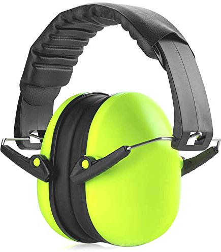 Gehörschutz Ohrenschützer - Limettengrüne Ohrenschützer für Geräuschunterdrückung und Sicherheit, für Kinder und Erwachsene zum Schießen, Jagen, Holzarbeiten, Schießstand, Mähen und mehr von MEDca