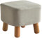 IBUYKE Polsterhocker, Fußhocker, Sofa hocker Stoff hocker mit abnehmbarem Leinenbezug 4 Beine gepolstert, für Wohnzimmer,Soft Sitzkissen aus Linen, Platz Beigen RF-BD020